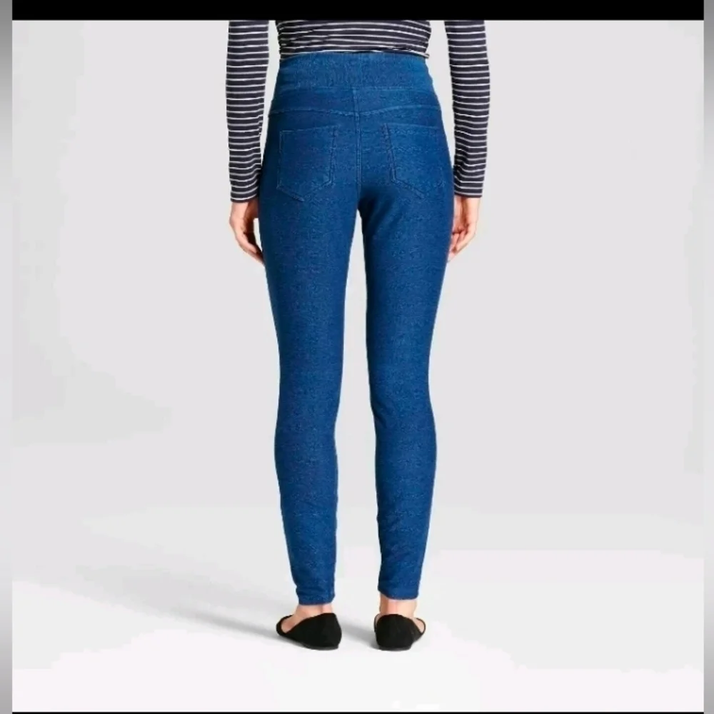 A New Day Women's High Waist Jeggings Medium Washed Blue Denim Size XL